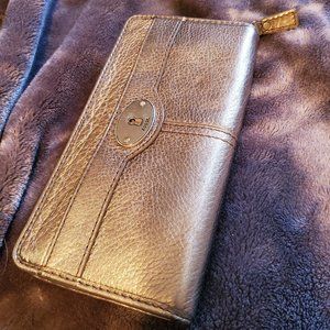 Fossil Marlow Zip Clutch Wallet, Gold